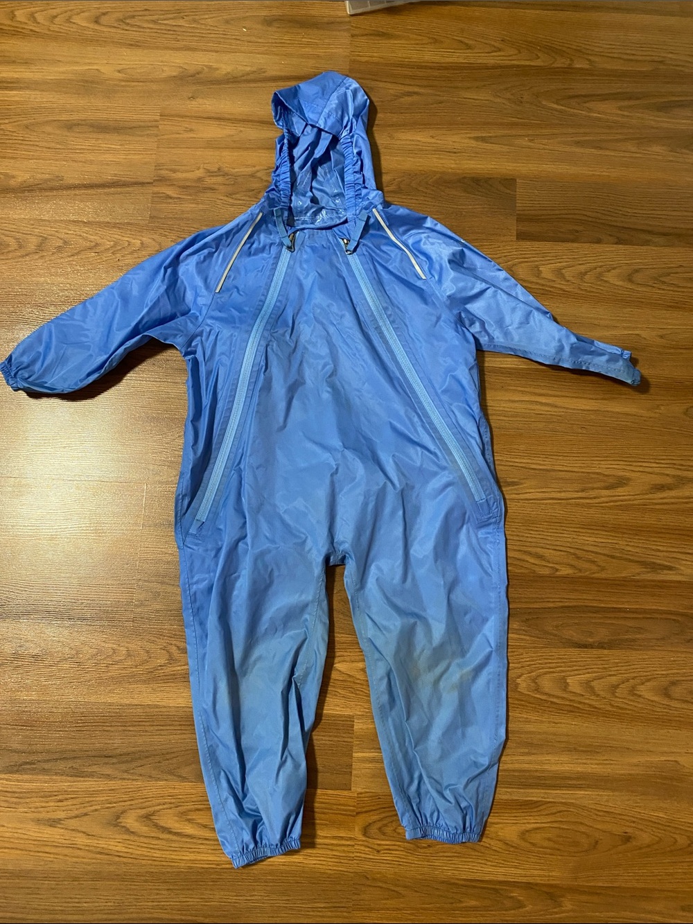 ✨8/$10. Cloudveil. Waterproof Hooded One-Piece Rain Suit - Light Blue (4T)